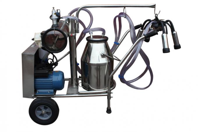 Gas Pulsation 1.1KW Electric Goat Milking Machine With Removble Bucket