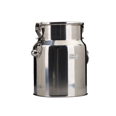 Double Layer 5L 304 Stainless Steel Milk Can For Dairy Farms
