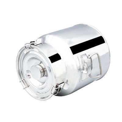 SUS201 20L Stainless Steel Milk Can 0.8mm Thickness Steel Buckets With Lid