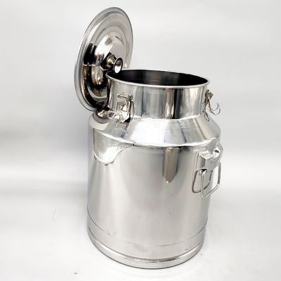 SUS201 20L Stainless Steel Milk Can 0.8mm Thickness Steel Buckets With Lid