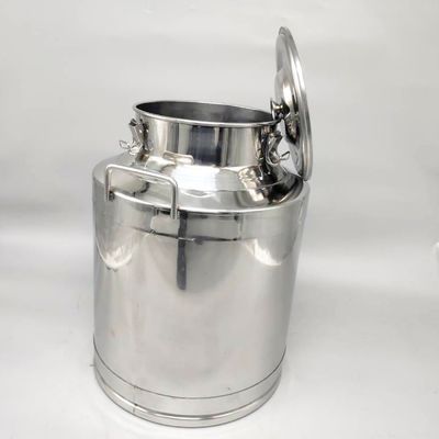 Mirror Polishing 40ltr Stainless Steel Peanut Butter Farm Sealed Milk Can