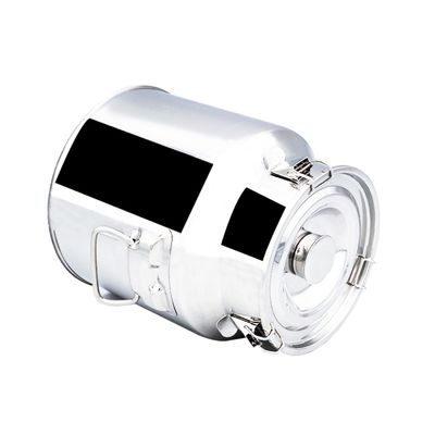 Polished 11L Stainless Steel Milk Can sanitary For Storaging
