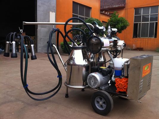 Portable Food Grade SS Mobile Milking Machine With Gasoline Engine