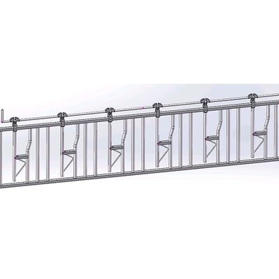 steel pipe 0.75m/position Cattle Head Lock For Dairy Farm Feeding Treating