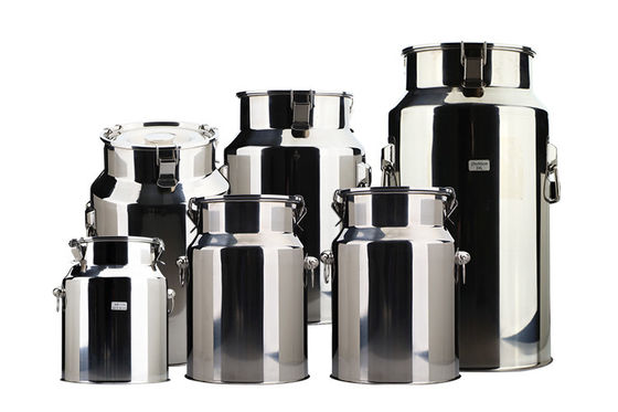 Food Grade Material 316L Steel Milk Container With Lid Bucket Pail