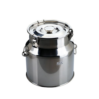 Food Grade Material 316L Steel Milk Container With Lid Bucket Pail
