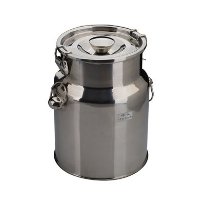 Food Grade Material 316L Steel Milk Container With Lid Bucket Pail