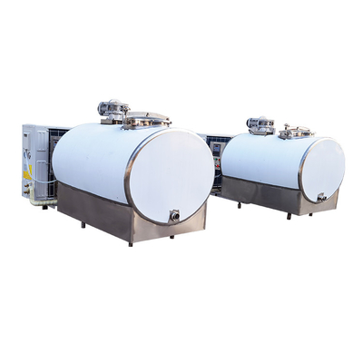 Chilling Storing Milk Cooling Tank 304ss 2000 Liter Horizontal