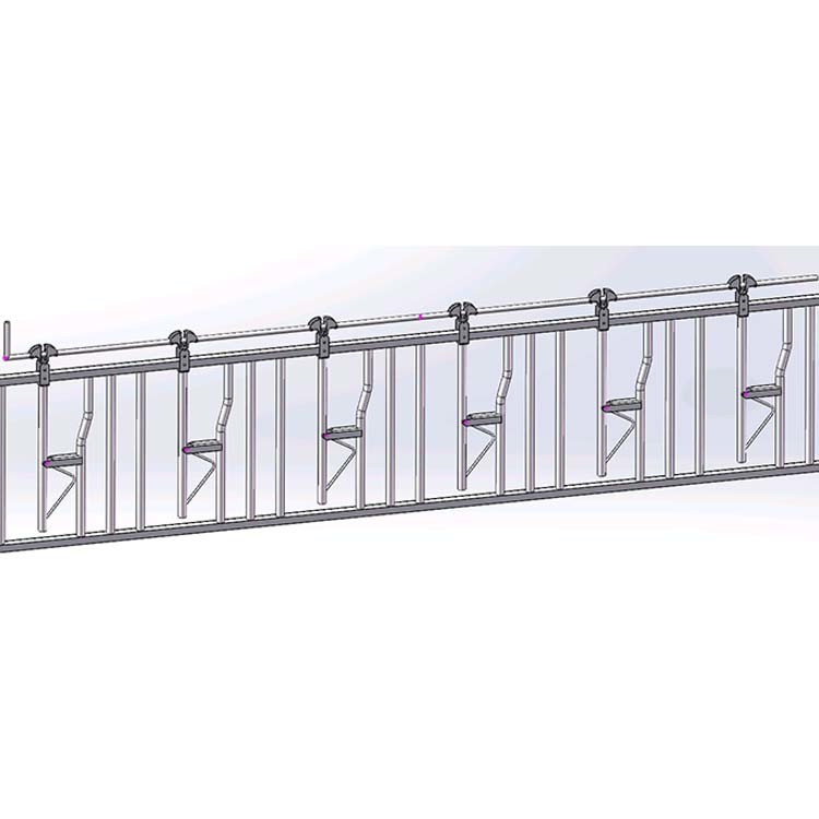 ISO9001 600cm Self Locking Head Gates For Cattle Farm Animals Equipment